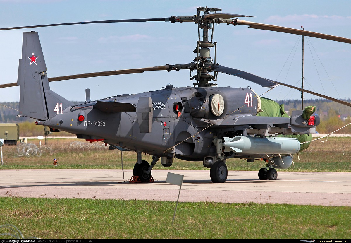 Как сообщается, боевые вертолеты Ка-52 будут переброшены в Сирию