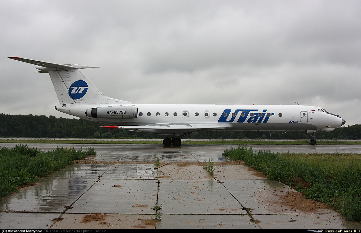 Фотография самолёта · Туполев · Ту-134А-3 · RA-65793 (зав.н. 63128) · UTair  (ТюменьАвиаТранс - ТАТ) ✈ russianplanes.net ✈ наша авиация